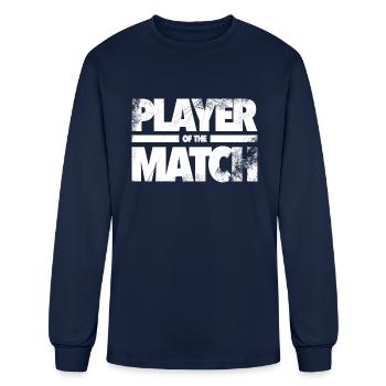 Football Player Of The Match - Men's Long Sleeve T-Shirt - navy - Front