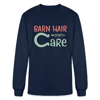 Barn Hair Dont Care - Men's Long Sleeve T-Shirt - navy - Front