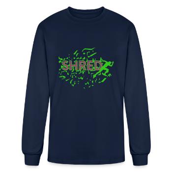 Funny and lovely shred design - Men's Long Sleeve T-Shirt - navy - Front