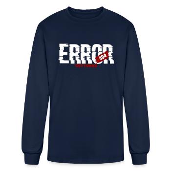 ERROR Not Found White - Men's Long Sleeve T-Shirt - navy - Front