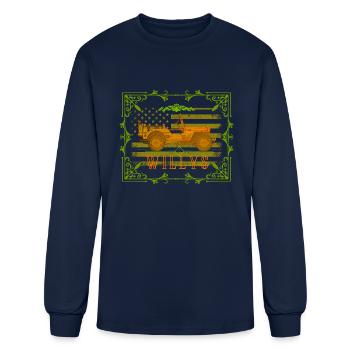 willis golde gre - Men's Long Sleeve T-Shirt - navy - Front