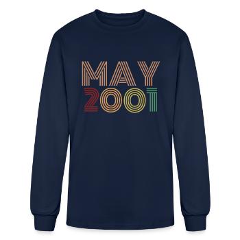 May 2001 Vintage Design - Men's Long Sleeve T-Shirt - navy - Front