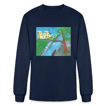 Venice - Men's Long Sleeve T-Shirt - navy - Front