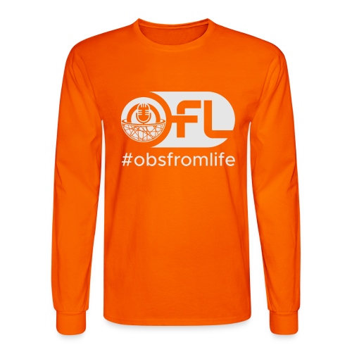 Observations from Life Logo with Hashtag - Men's Long Sleeve T-Shirt