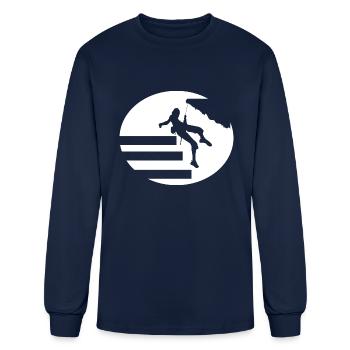Bouldern Climbing Klettern - Men's Long Sleeve T-Shirt - navy - Front