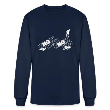 Know Risk - Men's Long Sleeve T-Shirt - navy - Front
