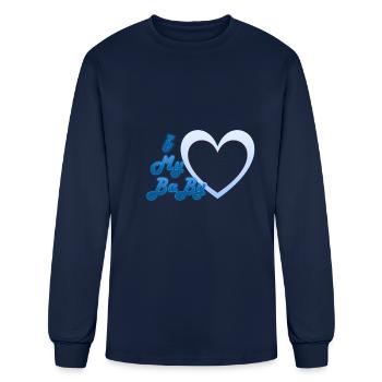 i love my baby - Men's Long Sleeve T-Shirt - navy - Front