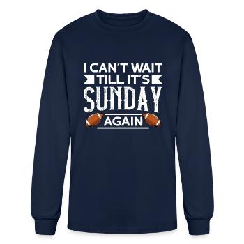 American Football Sunday Football Player Sport Fan - Men's Long Sleeve T-Shirt - navy - Front