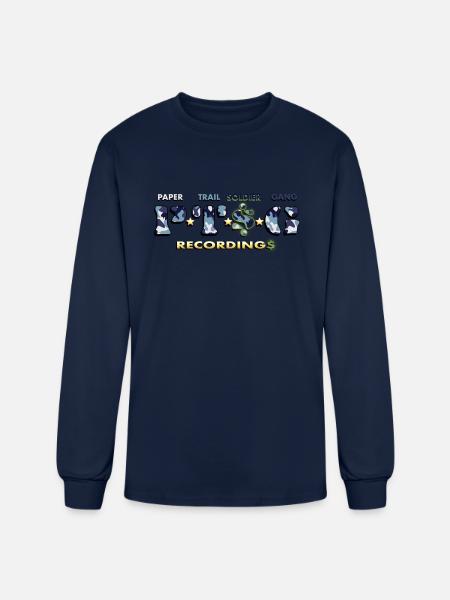 Blue Camo - Men's Long Sleeve T-Shirt - navy