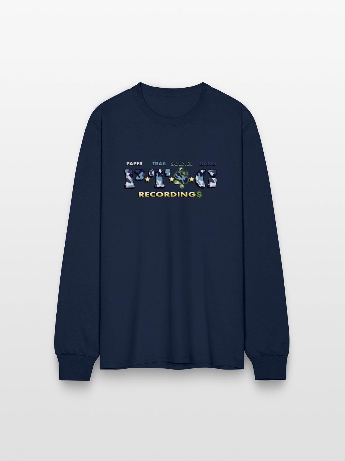 Blue Camo - Men's Long Sleeve T-Shirt - navy - Front