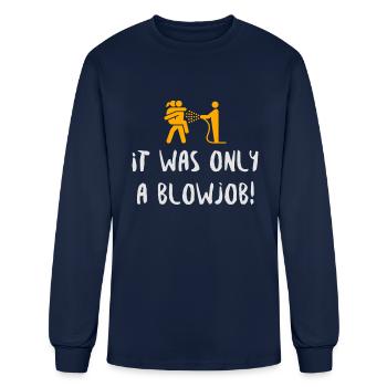 It Was Just - Men's Long Sleeve T-Shirt - navy - Front