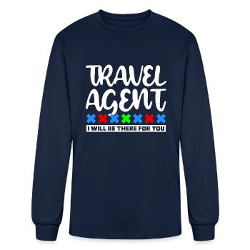 Travel Agent - Men's Long Sleeve T-Shirt - navy - Front