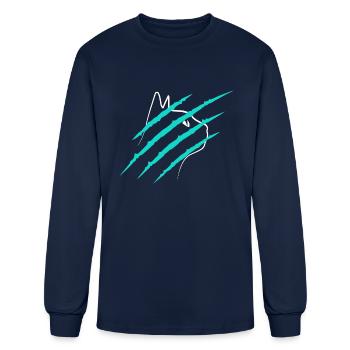 Scratch the Cat ! - Men's Long Sleeve T-Shirt - navy - Front