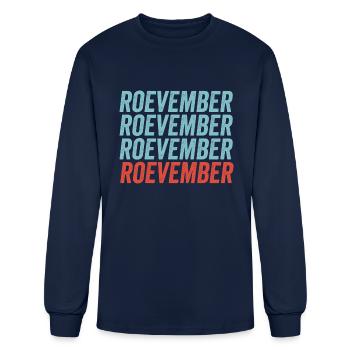 Roe Roe Roevember - Men's Long Sleeve T-Shirt - navy - Front
