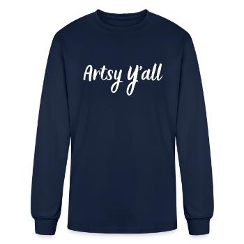 Artsy Y all nature - Men's Long Sleeve T-Shirt - navy - Front