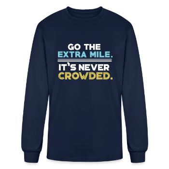 Go The Extra Mile - Men's Long Sleeve T-Shirt - navy - Front