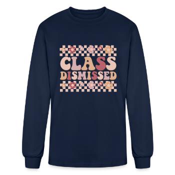 Class dismissed - Men's Long Sleeve T-Shirt - navy - Front