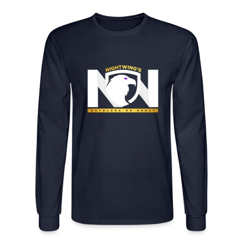 Nightwing All White Logo - Men's Long Sleeve T-Shirt