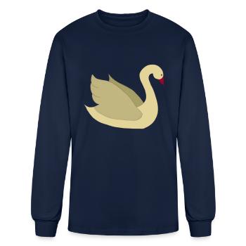swan for all colors - Men's Long Sleeve T-Shirt - navy - Front
