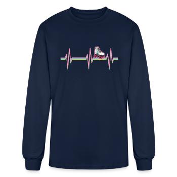 Roller Skates Roller Skating - Men's Long Sleeve T-Shirt - navy - Front