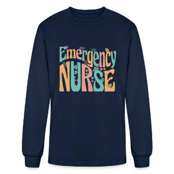 Emergency Nurse - Men's Long Sleeve T-Shirt - navy - Front