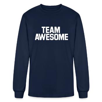 Team Awesome - Men's Long Sleeve T-Shirt - navy - Front