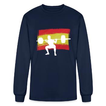 Spanish Squats Powerlifting - Men's Long Sleeve T-Shirt - navy - Front
