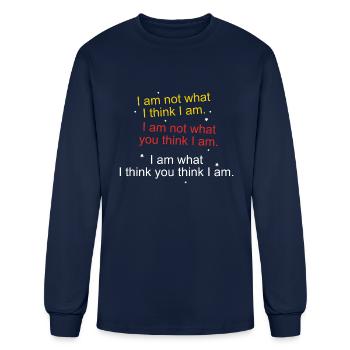 I Am Not What I Think I Am - Men's Long Sleeve T-Shirt - navy - Front
