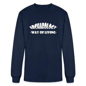 Archaeology Way Of Living - Men's Long Sleeve T-Shirt - navy - Front