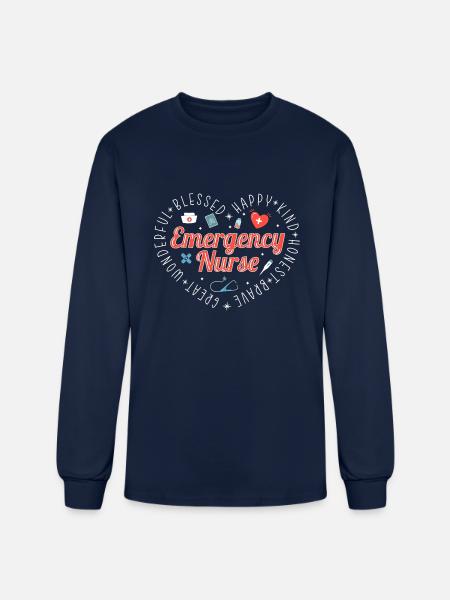 Emergency Nurse - Men's Long Sleeve T-Shirt - navy
