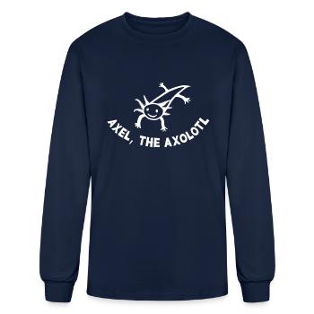 Alex The Axolotl Funny Saying Anatomy Lizard - Men's Long Sleeve T-Shirt - navy - Front