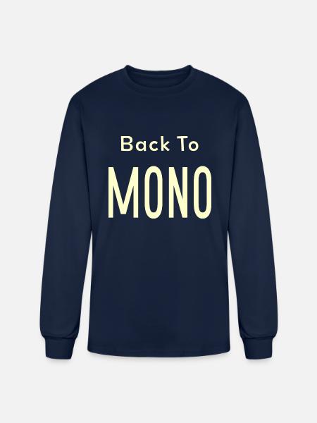 Back To Mono Text blue - Men's Long Sleeve T-Shirt - navy