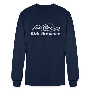 Flow With Life's Tides - Men's Long Sleeve T-Shirt - navy - Front
