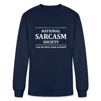 NATIONAL SARCASM SOCIETY - Men's Long Sleeve T-Shirt - navy - Front