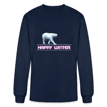 Winter - Men's Long Sleeve T-Shirt - navy - Front