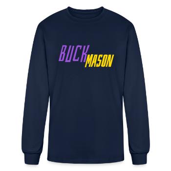 buck mason 1 - Men's Long Sleeve T-Shirt - navy - Front
