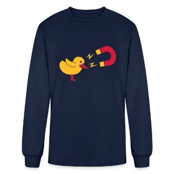 Logo chick magnet womanizer - Men's Long Sleeve T-Shirt - navy - Front