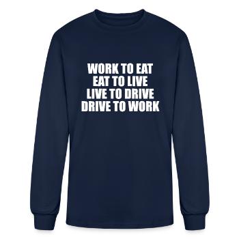 Live To Drive - Men's Long Sleeve T-Shirt - navy - Front