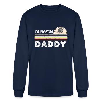 Dungeon DADDY, funny gamer Dad - Men's Long Sleeve T-Shirt - navy - Front