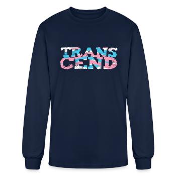 Trans Rights S Transcend Rise Above S Transgender - Men's Long Sleeve T-Shirt - navy - Front