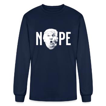 Nope - Men's Long Sleeve T-Shirt - navy - Front