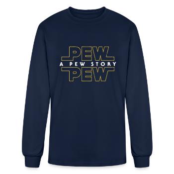 A Pew Story - Men's Long Sleeve T-Shirt - navy - Front