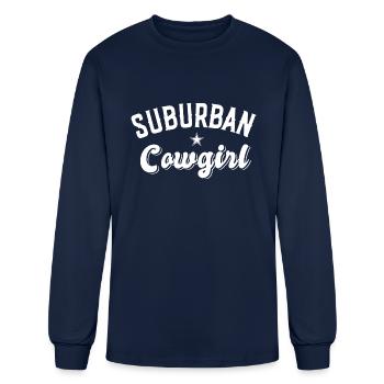 Suburban Cowgirl - Men's Long Sleeve T-Shirt - navy - Front