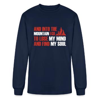 Mountains Alps Hiking Nature - Men's Long Sleeve T-Shirt - navy - Front
