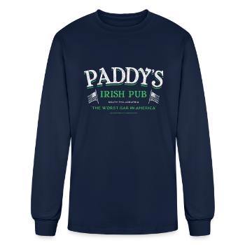 Always Sunny in Philadelphia Paddys Irish Pub chri - Men's Long Sleeve T-Shirt - navy - Front