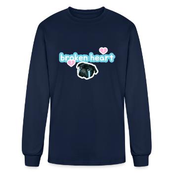 Broken Heart - Men's Long Sleeve T-Shirt - navy - Front