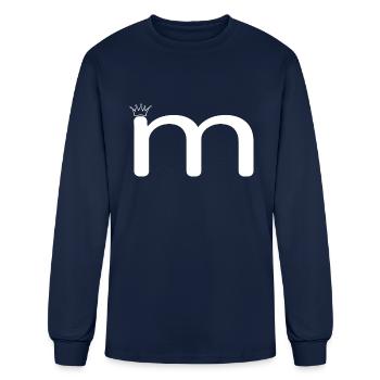 Letter M Lower Case Matching Group Alphabet - Men's Long Sleeve T-Shirt - navy - Front