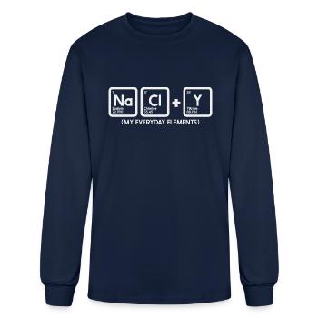 Salty Everyday - Men's Long Sleeve T-Shirt - navy - Front