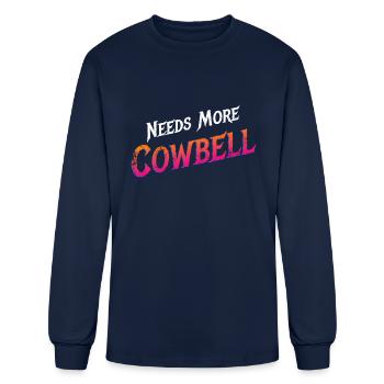 Needs More Cowbell Horror - Men's Long Sleeve T-Shirt - navy - Front