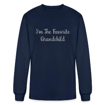 I'm The Favorite Grandchild - Men's Long Sleeve T-Shirt - navy - Front